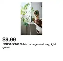 Ikea FÖRSÄSONG Cable management tray, light green offer