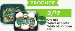 Heinen's Organic Whole or Sliced White Mushrooms offer