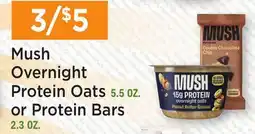 Heinen's Mush Overnight Protein Oats 5.5 OZ. or Protein Bars 2.3 OZ offer