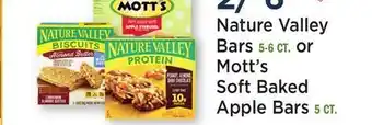 Heinen's Nature Valley Bars 5-6 CT. or Mott's Soft Baked Apple Bars 5 CT offer