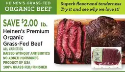 Heinen's Heinen's Premium Organic Grass-Fed Beef offer