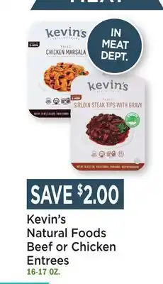 Heinen's Kevin's Natural Foods Beef or Chicken Entrees offer