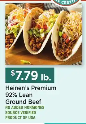 Heinen's Heinen's Premium 92% Lean Ground Beef offer
