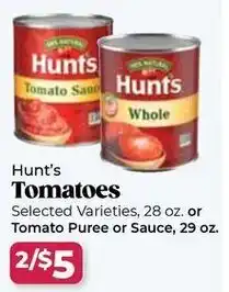 Roche Bros Hunt's tomatoes offer