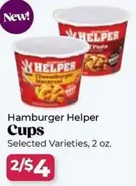 Roche Bros Hamburger helper cups offer