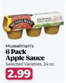 Roche Bros Musselman's apple sauce offer