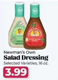Roche Bros Newman's own salad dressing offer