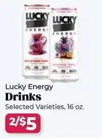 Roche Bros Lucky energy drinks offer