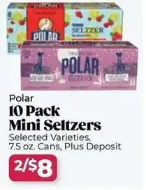 Roche Bros Polar pack mini seltzers offer