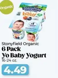 Roche Bros Stonyfield Organic yo Baby Yogurt offer