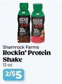 Roche Bros Shamrock farms rockin' protein shake offer