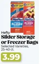 Roche Bros Hefty slider storage or freezer bags offer
