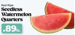 Roche Bros Red Ripe Seedless Watermelon Quarters offer