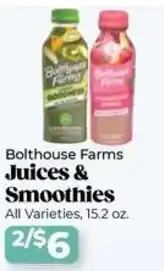 Roche Bros Bolthouse Farms Juices & Smoothies offer
