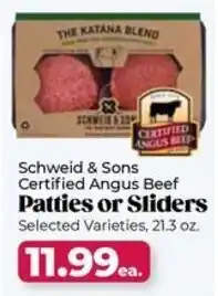 Roche Bros Patties or Sliders offer