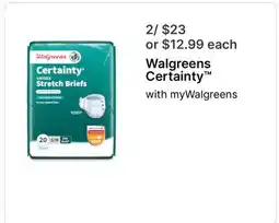 Walgreens Walgreens Certainty offer
