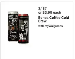 Walgreens Bones Coffee Cold Brew offer