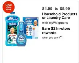 Walgreens Household Products or Laundry Care with myWalgreens offer