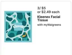 Walgreens Kleenex Facial Tissue offer