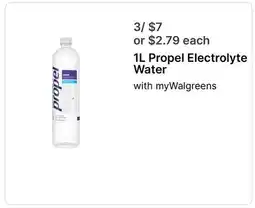 Walgreens 1L Propel Electrolyte Water offer