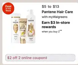 Walgreens Pantene Hair Care offer