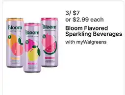 Walgreens Bloom Flavored Sparkling Beverages offer