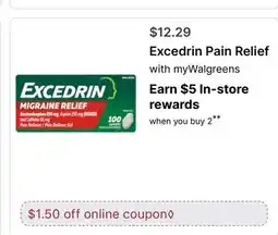 Walgreens Excedrin Pain Relief offer