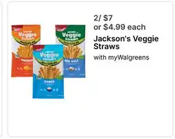 Walgreens Jackson's Veggie Straws offer