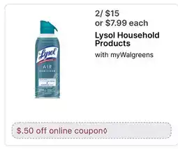Walgreens Lysol Household Products offer