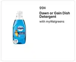 Walgreens Dawn or Gain Dish Detergent offer