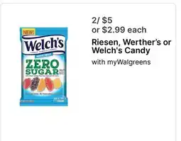 Walgreens Riesen, Werther's or Welch's Candy offer