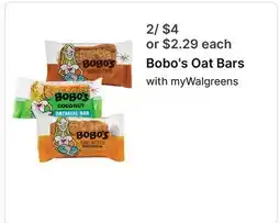 Walgreens Bobo's Oat Bars offer