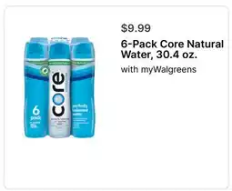 Walgreens 6-Pack Core Natural Water offer
