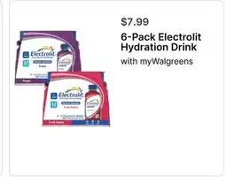 Walgreens 6-Pack Electrolit Hydration Drink offer