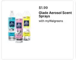 Walgreens Glade Aerosol Scent Sprays offer