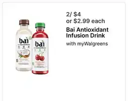 Walgreens Bai Antioxidant Infusion Drink offer