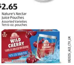 Aldi Nature's Nectar Juice Pouches offer
