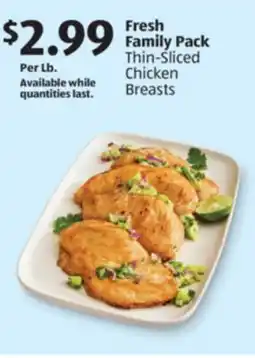 Aldi Fresh Family Pack Thin-Sliced Chicken Breasts offer
