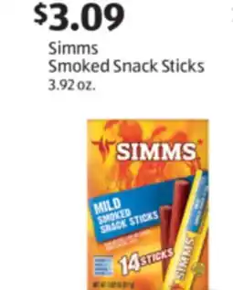 Aldi Simms Smoked Snack Sticks offer