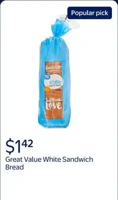 Walmart Great Value White Sandwich Bread offer