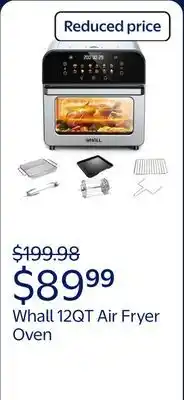 Walmart Whall 12QT Touchscreen Air Fryer Oven with 12 Pre-set Menus and Clear Window, Less Oil offer