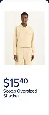 Walmart Scoop Women's Oversized Shacket offer