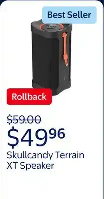 Walmart Skullcandy Terrain XT Medium Compact Wireless Speaker offer