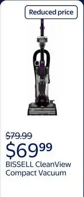 Walmart BISSELL CleanView Compact Turbo Upright Vacuum 3437 offer
