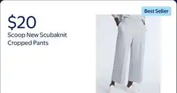 Walmart Scoop Women's and Women's Plus New Scubaknit Cropped Pants offer