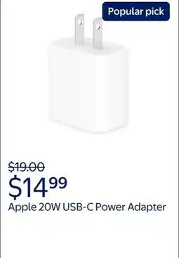 Walmart Apple 20W USB-C Power Adapter - iPhone Charger with Fast Charging Capability, Wall Charger offer
