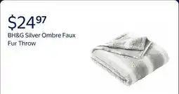 Walmart Better Homes & Gardens Silver Ombre Faux Fur Throw, 50 x 72, Adult/Teen offer
