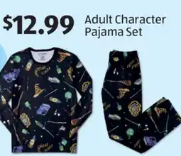 Aldi Adult Character Pajama Set offer