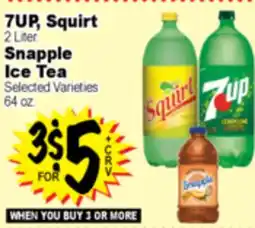 Superior Grocers 7UP, Squirt 2 Liter., Snapple Ice Tea offer