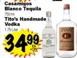 Superior Grocers Casamigos Blanco Tequila 750 ml. Tito's Handmade Vodka 1.75 Liter offer